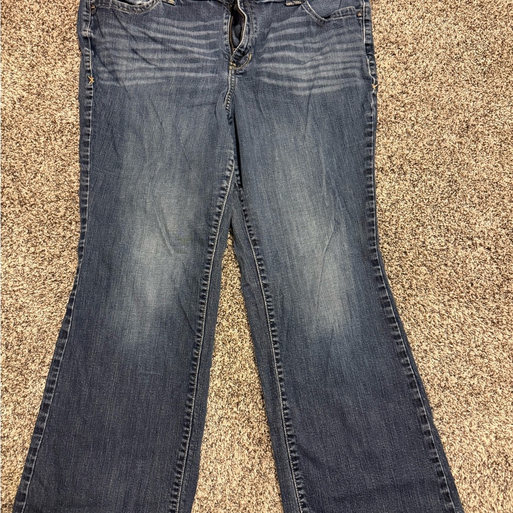 Lane Bryant Women's Boot Cut Jeans Distressed Petite 18p